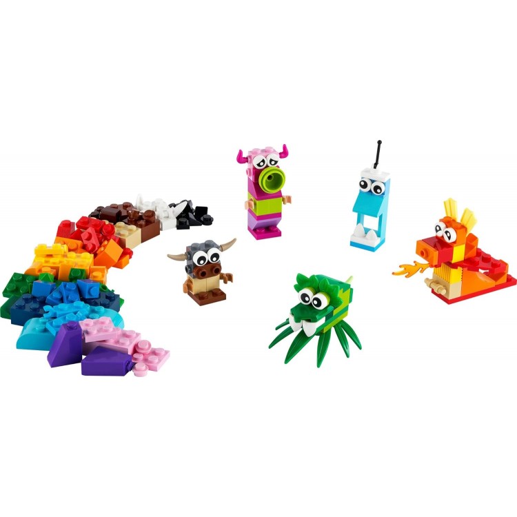 Classic Creative Monsters 11017 Building Toy Set, Includes 5 Monster Toy Mini Build Ideas to Inspire Creative Play for Kids Ages 4 and Up, Fun Gift for Halloween