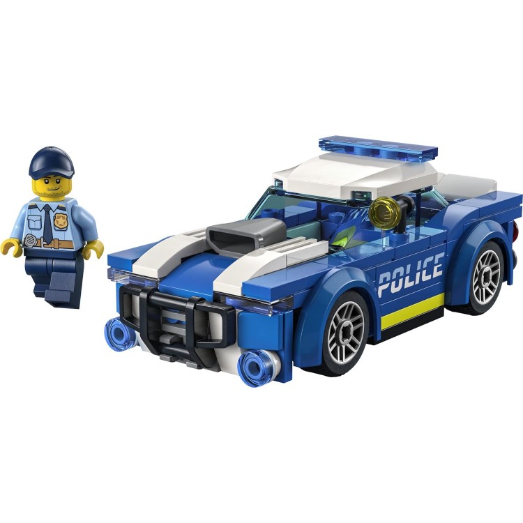 City Police Car Toy 60312 for Kids 5 Plus Years Old with Officer Minifigure, Small Gift Idea, Adventures Series, Car Chase Building Set
