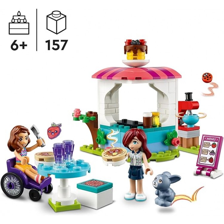 Friends Pancake Shop 41753 Building Toy Set, Pretend Creative Fun for Boys and Girls Ages 6+, with 2 Mini-Dolls and Accessories, Inspire Imaginative Role Play